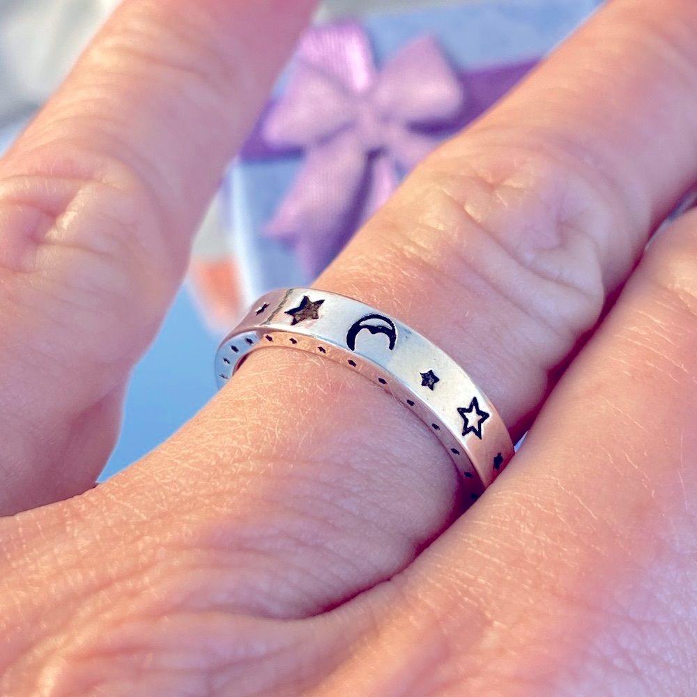 Sterling Silver 925 Celestial Hippie Ring.  Size 6, New in Box. - Picture 12 of 16